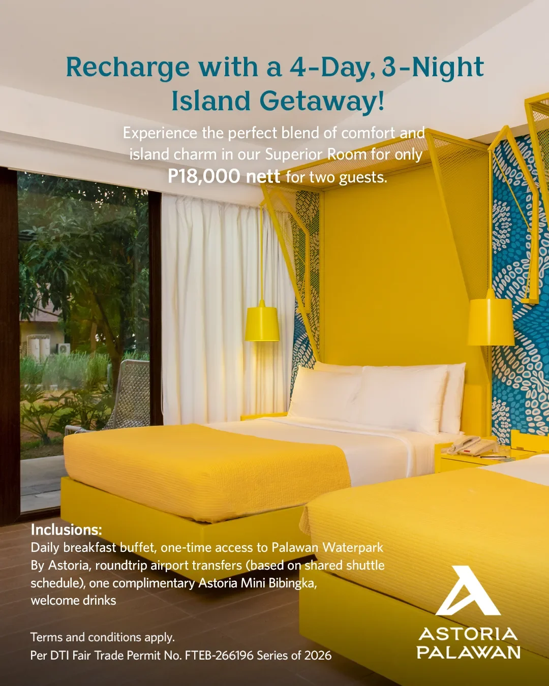 Recharge with a 4-Day, 3-Night Island Getaway!